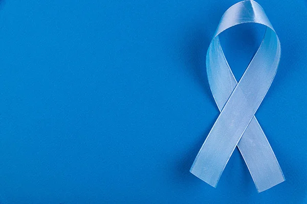 Fita Azul Simbólica Consciência Câncer Próstata Saúde Dos Homens — Fotografia de Stock