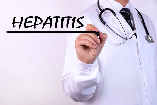 Orvos Írás Szó Hepatitis Marker Orvosi Koncepció — Stock Fotó