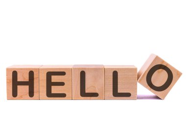 Işık tablosu ve ışık arkaplan üzerine yazılmış Hello kelime kavramı