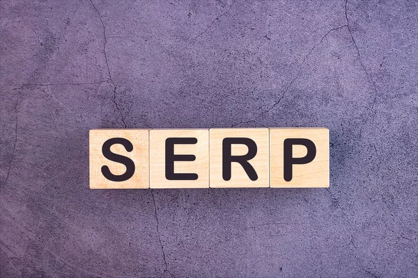 Serp Word Made Wood Building Blocks — Stock Photo, Image