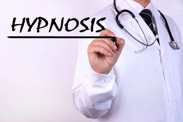 Doctor Writing Word Hypnosis Marker Medical Concept Stock Picture