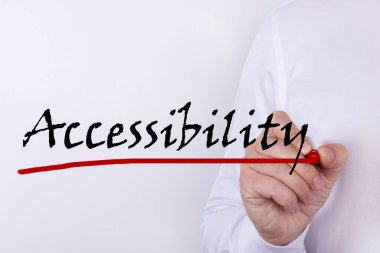 İşaretleyici konseptiyle el yazması Erişilebilirlik