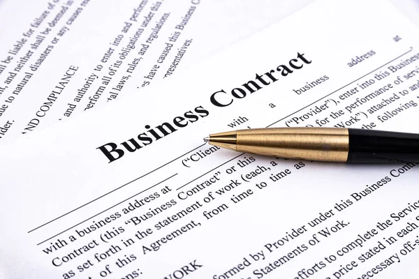 Pen Lies Contract Business Relationship Concept Stock Picture