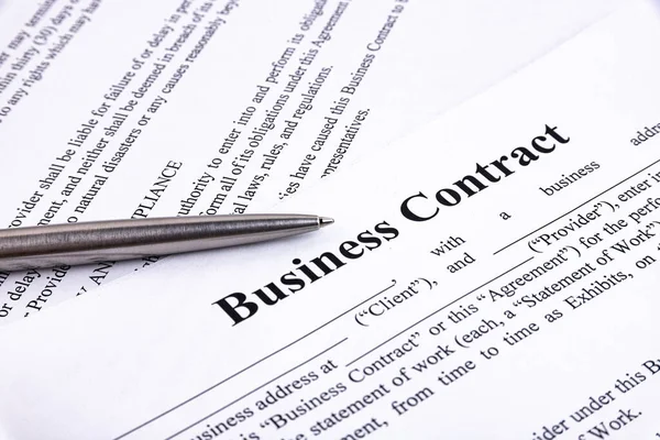 Pen Lies Contract Business Relationship Concept Stock Photo