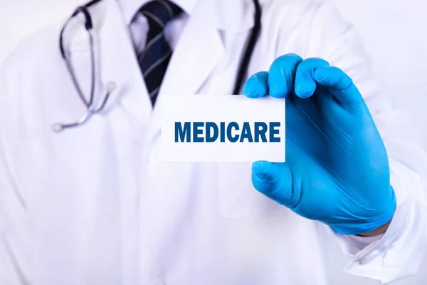 Medicare 개념이 카드를 — 스톡 사진