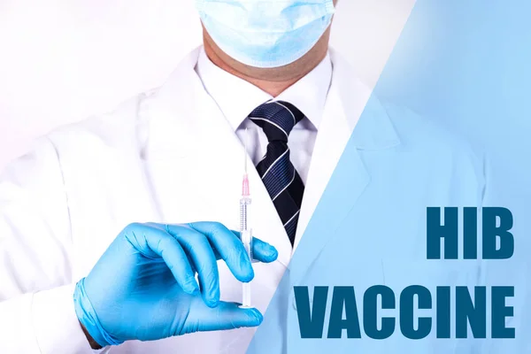 Texto Vacuna Contra Hepatitis Está Escrito Fondo Médico Que Sostiene — Foto de Stock