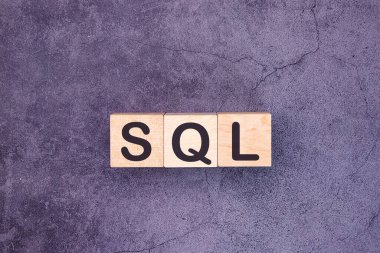 Tahta küplerle ilgili SQL metin Yapılandırılmış Sorgu Dili, dil kavramı.