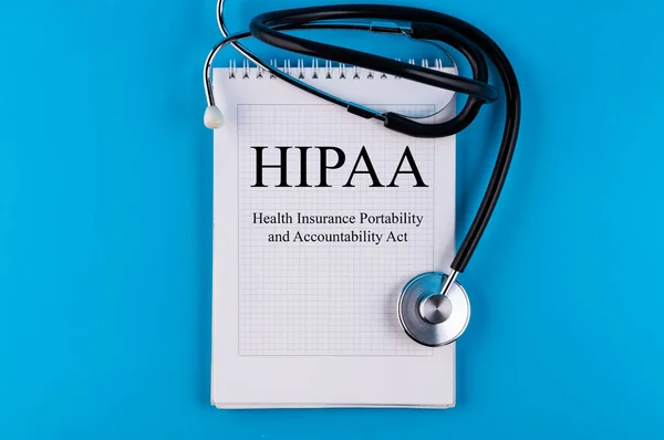 Page Hipaa Egészségbiztosítási Hordozhatóságról Elszámoltathatóságról Szóló 1996 Évi Törvény Asztalon — Stock Fotó