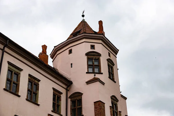 Pohled Starobylý Evropský Hrad Mir Panorama Zámku — Stock fotografie