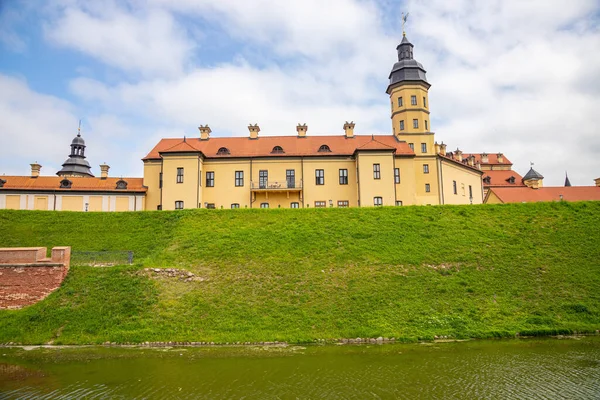 Travel Tourist Destination Concepts Famous Nesvizh Castle Deep Example Medieval — Stock Photo, Image