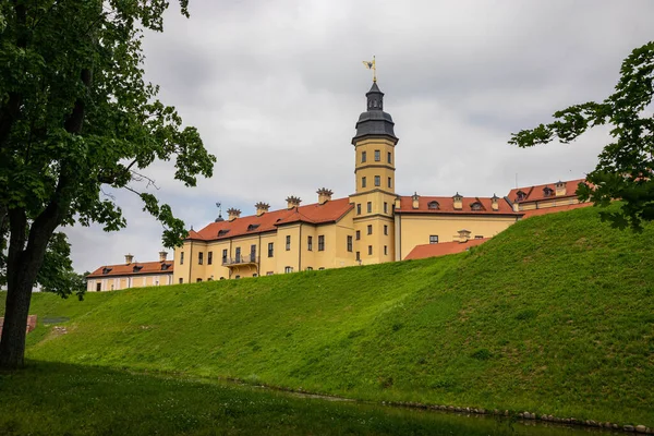 Travel Tourist Destination Concepts Famous Nesvizh Castle Deep Example Medieval — Stock Photo, Image