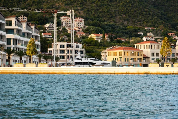 Portonovi Montenegro October 2020 Marina Idyllic Mediterranean Style Resort Village — Stockfoto