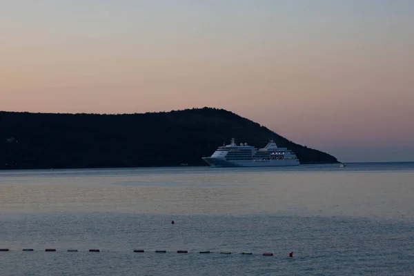 2018 Bay Kotor Montenegro October 2020 Cruise Ship Seabourn Sdisey — 스톡 사진