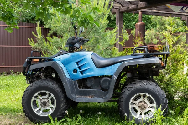 Atv Quad Bike Blå Färg Förberedd För Resan — Stockfoto