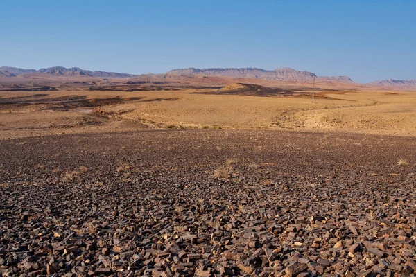 Formacje Geologiczne Ramon Crater Pustynia Negewa Izrael — Zdjęcie stockowe