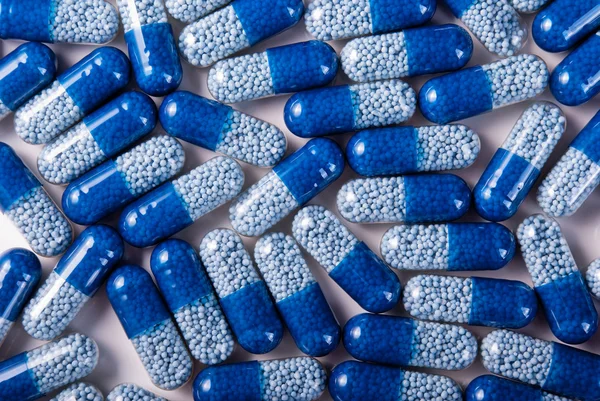Blue capsules — Stock Photo, Image