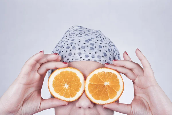 Turuncu gözlerojos color naranja — Stok fotoğraf