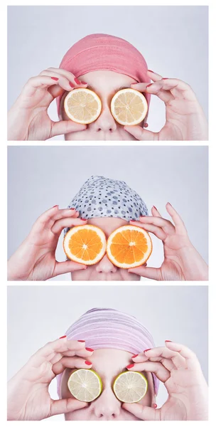Citrusové triptych — Stock fotografie