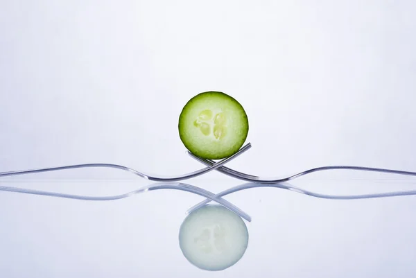 Green cucumber composition — Stock Photo, Image