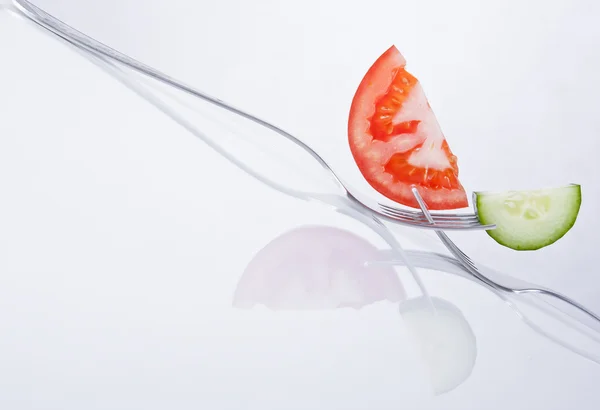 トマトとキュウリの組成 — ストック写真