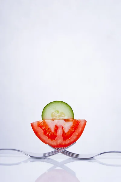 番茄和黄瓜组成 — 图库照片