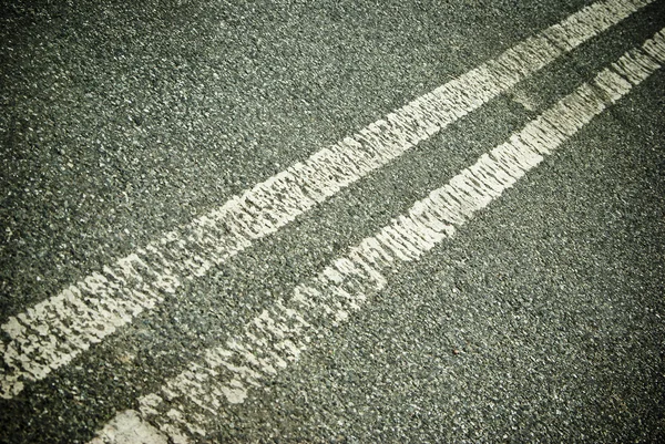 Double line on the road — Stock Photo, Image