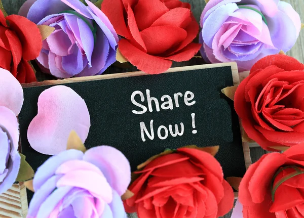 Concepto de compartir ahora — Foto de Stock