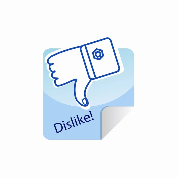 Dislike sticker icon — Stock Vector