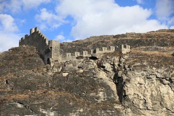 Antika ruiner av Tourbillon slott — Stockfoto