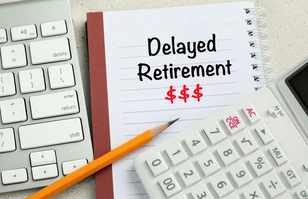 Concept of delayed retirement — Stock Photo, Image
