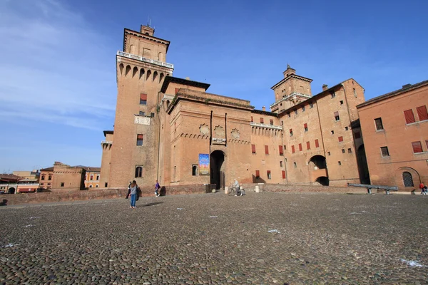 Utsikt över Castello Estense, Italien — Stockfoto