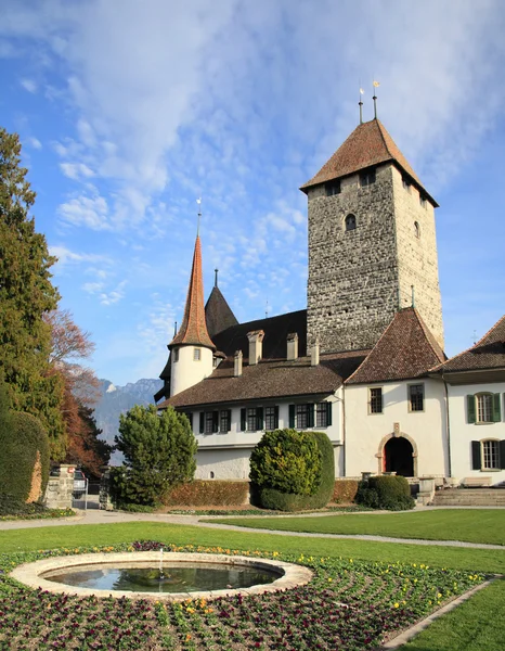 Medieval Castle Spiez at Thun — Stock Photo, Image
