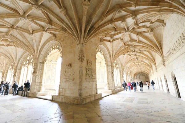 Lisabon Portugalsko Února 2020 Architektonické Detaily Kláštera Jernimos Středověkého Orientačního — Stock fotografie