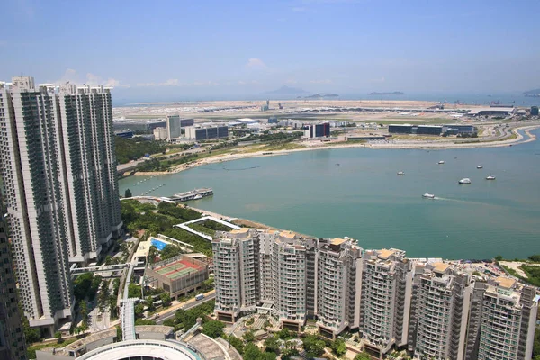 Hong Kong Agosto 2020 Paesaggio Urbano Dell Area Dell Aeroporto — Foto Stock