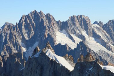 İsviçre 'nin Jungfrau bölgesinin alp ve buzulları