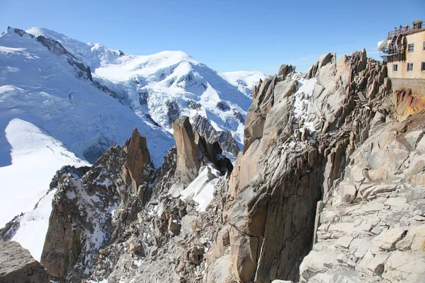 Όμορφο Τοπίο Στο Βουνό Mont Blanc Στις Γαλλικές Άλπεις — Φωτογραφία Αρχείου