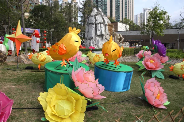 Hong Kong Mars 2018 Kinesiska Lyktor Dekoration För Festligt Firande — Stockfoto