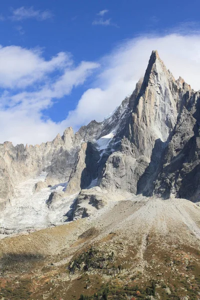 Alpint Landskap Mont Blanc Solig Dag Frankrike — Stockfoto