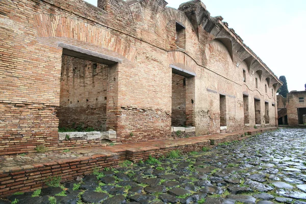 Historické Zříceniny Starobylého Města Ostia Antica Itálie — Stock fotografie