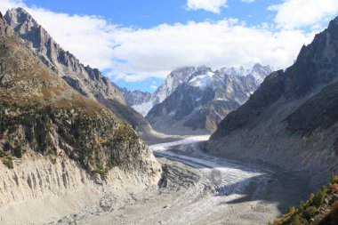 Fransa 'daki Mont Blanc buzulu