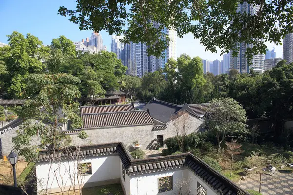 Arquitectura Tradicional Del Jardín Ciudad Kowloon Hong Kong —  Fotos de Stock