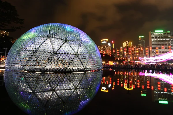 Victoria Park dome durante el festival de mediados de otoño, Hong Kong — Foto de Stock