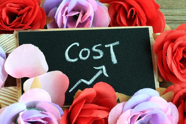 Sign showing the cost concept — Stock Photo, Image