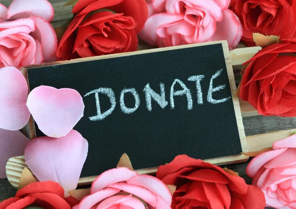 Message of donation — Stock Photo, Image
