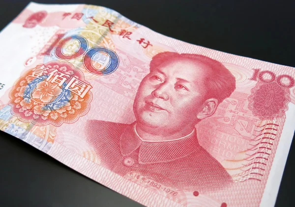 Chinese renminbi bankbiljet — Stockfoto