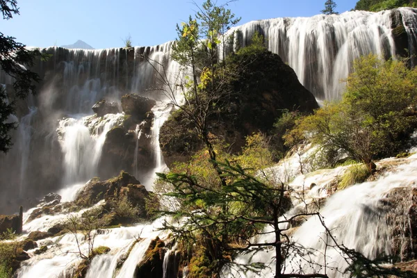 Waterfall of Huanglong national park in China — Stock Photo, Image