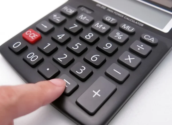 Kalkulátor használatával kiszámítható — Stock Fotó