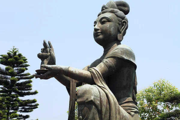 菩萨看宝莲禅寺，Hong 香港 — 图库照片