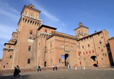 Castello estense Ferrara, İtalya.