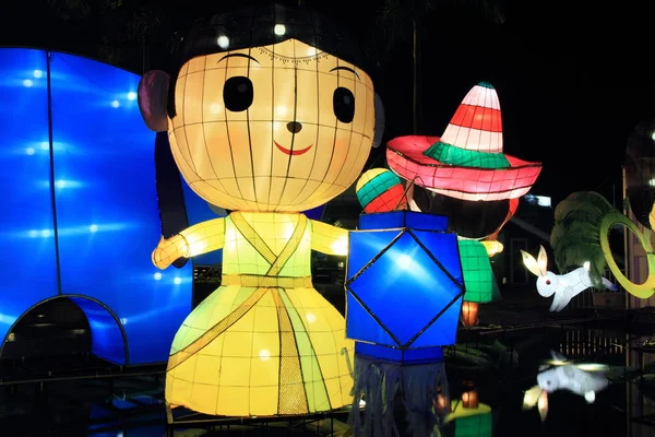 Cute Chinese cartoon lanterns — Stock Photo, Image